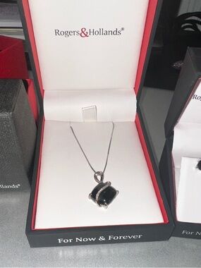 Black Onyx Drop Earrings - Sterling Silver Accent